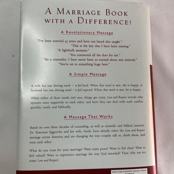 Dr. Emerson Eggerichs Love and Respect 3 books and workbook bundle EUC - Picture 3 of 6